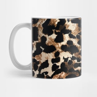 1980s retro girly  African tribal brown leopard print Mug